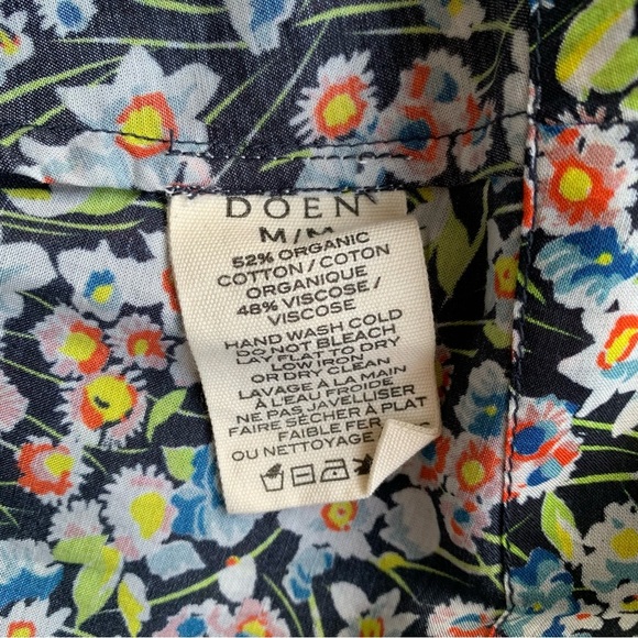 NWT Doen Rosenda Cotton Ruffle Smocked Long Sleeve Maxi Dress Blossom Breeze - Picture 16 of 16